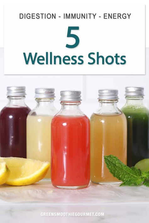 Wellness Shots Beets, Juice Wellness Shots, Daily Immunity Shots, Digestive Wellness Shots, Ginger Beet Shots, Wellness Shots Recipe Gut Health, Energy Shots Recipe, Beneficial Juice Recipes, Diy Gut Health Shots