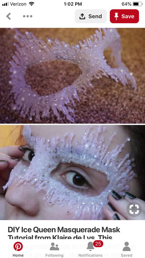 Diy Masquerade Mask, Obličejové Masky, Mask Tutorial, Cosplay Tutorial, Masks Masquerade, Maquillage Halloween, Masquerade Mask, Ice Queen, Costume Makeup