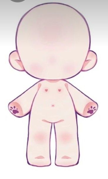 Doll Drawing Reference, Doll Base Drawing, Baby Paper Doll, Baby Face Drawing, Chibi Base, Chibi Doll, Baby Sketch, Doll Drawing