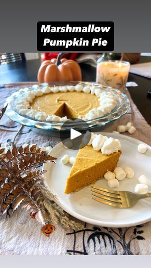 1.3M views · 78K reactions | Marshmallow Pumpkin Pie!🥧 No bake! Super easy! Absolutely delicious! Used the recipe from @togetherasfamilyrecipes 

Ingredients:

1 bag marshmallows
1 cup pumpkin puree
1 teaspoon cinnamon
1/2 teaspoon pumpkin pie spice 
1/2 teaspoon salt
8 oz tub cool whip
1 store bought graham cracker crust 

Directions: 

1. In a saucepan on low/medium heat, combine pumpkin, marshmallows, cinnamon, pumpkin pie spice, and salt. Stir until melted and combined. 
2. Transfer mixture to a bowl. Let cool for 30 minutes. 
3. Add a carton of cool whip and mix together. Pour into graham cracker crust and spread. 
4. Cover and chill overnight. 
5. Serve with whipped cream! 

#easyrecipes #pumpkinrecipes #fallrecipes #pumpkinpie | Macy Blackwell Marshmallow Pumpkin Pie, 1 Cup Pumpkin Puree, Easter Pastries, Macy Blackwell, Marshmallow Pumpkin, Dinner Pies, Cinnamon Pumpkin, No Bake Pumpkin Pie, Pumpkin Cake Recipes