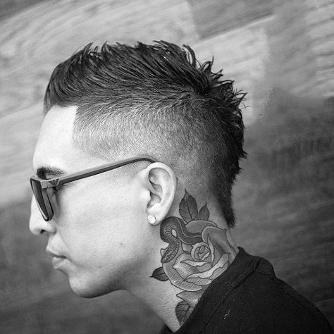 Short Length Faux Hawk Fade For Guys Hawk Fade Haircut, Fohawk Haircut Fade, Faux Hawk Men, Short Faux Hawk, Fohawk Haircut, Mohawk Hairstyles Men, Faux Hawk Hairstyles, Haircut For Men