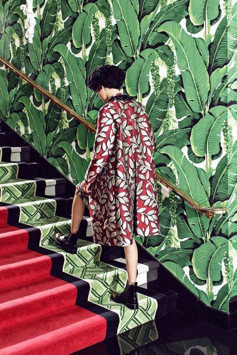 News – Carleton Varney Martinique Wallpaper, Dorothy Draper, Creative Fashion Photography, Chinoiserie Chic, Location Photography, Leaf Wallpaper, Banana Leaf, Mode Inspiration, Creative Fashion