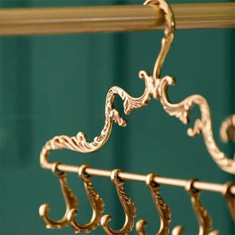 Palace Clothes Hanger Gold Solid Brass Wardrobe Hangers Strong Clothes Coat Hangers Decoration Metal Rack - Hangers - AliExpress New Palace, Coat Hangers, Metal Rack, Container Organization, Coat Hanger, Vintage Beauty, Things To Buy, Clothes Hanger, Hangers