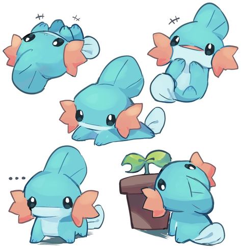 Mudkip Art, Pokemon Eyes, Pokemon Doodles, Wooper Pokemon, Pokemon Cute, Solgaleo Pokemon, Posca Marker, Cute Pokemon Pictures, Pokemon Images