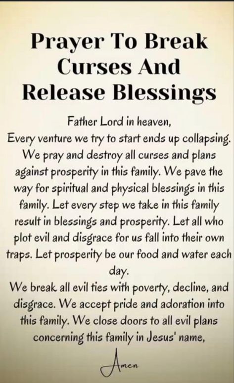 Generation Curses, Break Curse, Prayer To Break Curses, Prayers Morning, Vertrouw Op God, Financial Prayers, Inspiring Bible Verses, Prayer For My Family, Warfare Prayers