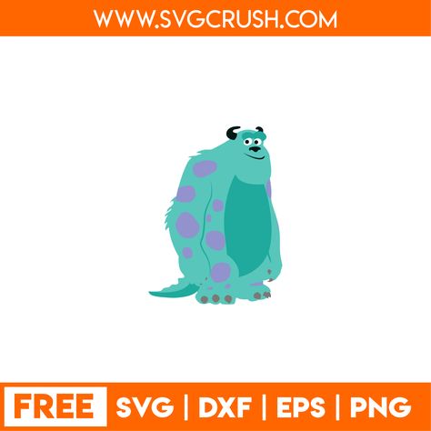 SVGCrush - Free Movies SVG Monsters Inc Svg Free, Monster Svg Free, Monsters Inc Svg, Sullivan Monsters Inc, Circuit Vinyl, Sully Monsters Inc, Monster Svg, Diy Monsters, Cameo Crafts