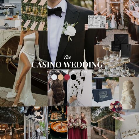 wedding idea for a casino wedding theme Wedding Casino Theme, Casino Royale Wedding, Casino Theme Wedding Reception, Casino Wedding Reception, Casino Wedding Theme, Vintage Casino Aesthetic, Mafia Wedding Theme, Casino Theme Wedding, Vegas Themed Wedding Reception