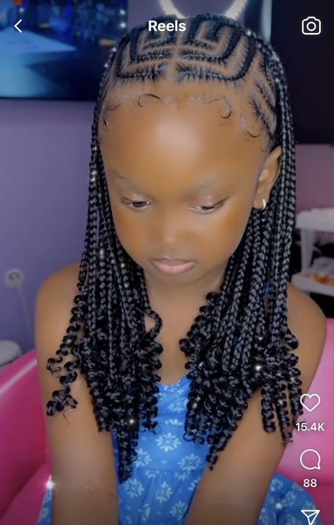 Cute Girl Hairstyles For Kids Easy Black, Braided Hairstyles For Preteens, Kid Braid Ponytail Styles, Hairstyles For Black Girls Kids Braided, Hairstyles For 5 Year Girl Black Braids, Back To School Hairstyles Black Kids Natural Hair Braids, African Hair Braiding Styles For Kids, Kids Tribals With Knotless Braids, Lil Girls Braided Hairstyles