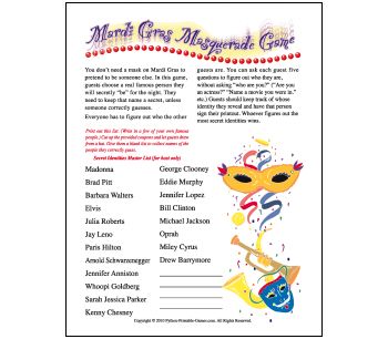 Mardi Gras Party Games: Masquerade Mardi Gras Party Games, Mardi Gras Games, Mardi Gras Activities, Madi Gras, Mardi Gras Masquerade, Masquerade Ball Party, Mardi Gras Crafts, Bingo For Kids, February Activity