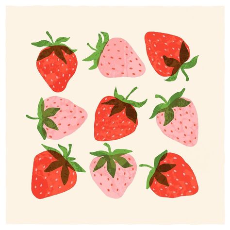 Rebecca Hollingsworth | 🍓🍓🍓 Happy Friday! Hope you have a berry nice day! ❤️ . . . . . . #drawing #foodillustration #illustration #designer #illustrator… | Instagram Dorm Art, Summer Illustration, Dorm Posters, Illustration Artists, Drawing Challenge, Food Illustrations, Ipad Wallpaper, Cute Illustration, Nice Day