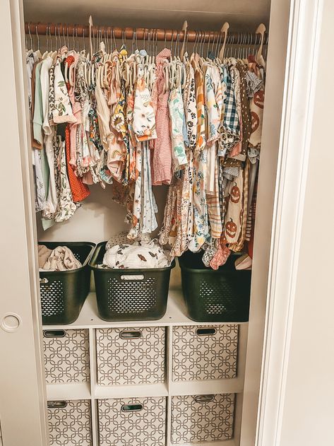 Shop our Influencers' top picks on Amazon Nursery Organization Closet, Wallpaper Baby Room, Small Closet Makeover, Closet Nursery, Baby Room Storage, Baby Closet Organization, Baby Nursery Organization, Baby Nursery Inspiration, Organization Closet