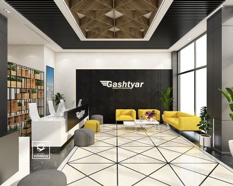 Gashtiyar Flight & Tourism Office Tourism Office Design, Tourism Company Interior Design, Travel Agency Office Design Interiors, Interior Design Sketchup, Agency Office, Corporate Interior Design, Travel Visa, Tourist Office, Corporate Interiors