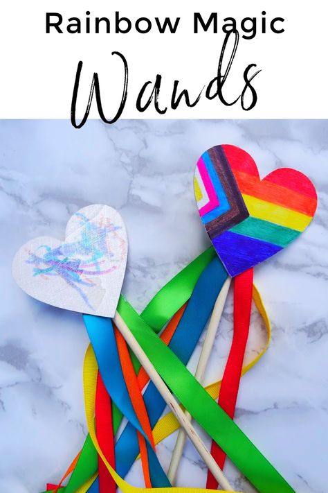 Magic Crafts For Toddlers, Pride Activities For Preschool, Pride Celebration Ideas, Pride Preschool Activities, Pride Kids Craft, Pride For Kids, Pride Kids Activities, Pride Activities For Toddlers, Easy Pride Crafts