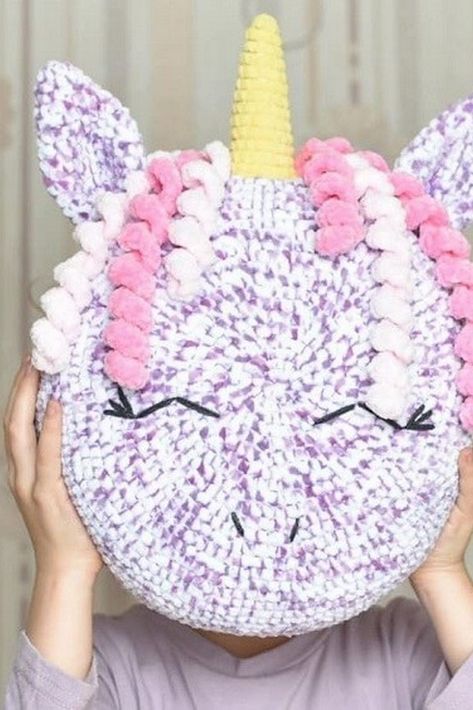 Crochet Unicorn Squishmallow, No Sew Unicorn Crochet Pattern, Crocheting Animals, Squishy Animals, Pooh Party, Crochet Coasters Free Pattern, Pillow Patterns, Knitting Diy, Unicorn Pillow