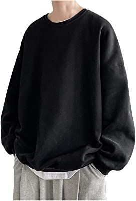 Amazon.com : Men's Oversized Sweater Men Oversized Sweater Outfit, Oversized Sweaters Men, Black Oversize Sweater Outfit, Men Oversized Sweater, Baggy Sweatshirt Outfit Men, Black Outfits Oversized, Baggy Hoodies Men, Oversize Hoodie Men, Oversized Sweatshirt Outfit Men