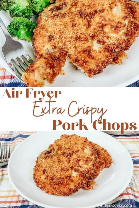 Air Fried Parmesan Crusted Pork Chops, Breaded Pork Chops Air Fryer Recipes, Air Fryer Recipes Pork Chops Boneless, Air Fryer Breaded Pork Chops Bone In, Crispy Air Fryer Pork Chops Boneless, Air Fryer Fried Pork Chops Boneless, Country Fried Pork Chops Air Fryer, Airfryer Breaded Pork Chops, Air Fryer Loin Chops