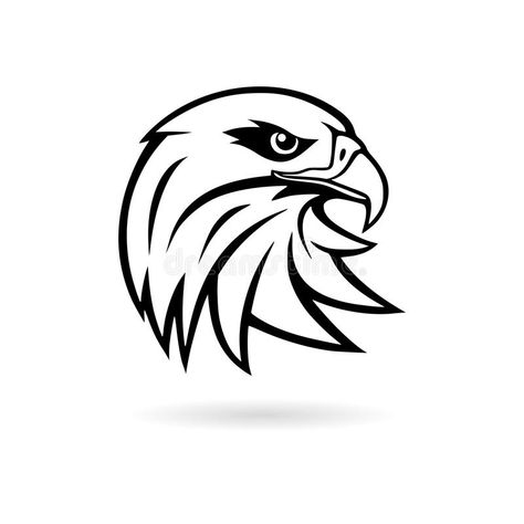 Black Eagle mascot logo for sport team, Eagle head icon or logo royalty free illustration Eagle Head Tattoo, Eagle Icon, Dragon Tattoos For Men, Superman Artwork, Bird Template, Symbol Drawing, Eagle Mascot, Joker Hd Wallpaper, Logo Design Video