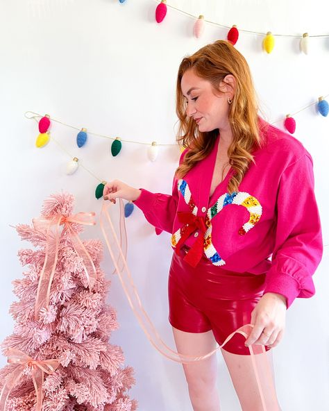 Our Christmas sweater collection “TIS THE SEASON TO SWOON” is officially live!! 🎄🎁 Be the first to shop these sweaters NOW!! ✨🛍️🩷 #swoonneworleans #queenofsparkles Candy Cane Sweater, Cute Christmas Sweater, Midi Dress Formal, Sequin Design, Button Up Long Sleeve, Long Sleeve Sequin, Sweater Collection, Mini Cocktail Dress, Holiday Looks