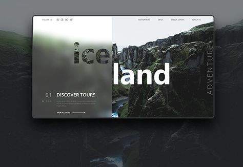 Travel Landing Page Iceland on Behance Web Banner Design Layout, Web Banner Design Creative, Travel Landing Page, Mises En Page Design Graphique, Landing Page Design Inspiration, Web Design Websites, Website Design Inspiration Layout, Desain Ui, Desain Editorial