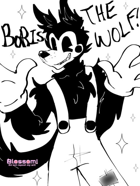 Boris From Bendy And The Ink Machine, Bendy And The Ink Machine Boris, Boris Bendy And The Ink Machine, Boris The Wolf Fanart, Boris Fanart, Bendy Fanart, Boris The Wolf, Bendy Y Boris, Ink Machine