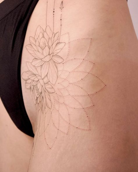 Discover My Tattoo Signature: Unique Blend of Ornamental elements and Flowers | by Anastasiia Koviazina | Medium Life Quote Tattoos For Women, Quote Spine Tattoo, Tattoos For Women Spine, Tattoo Signature, Back Tattoo Quotes, Mandala Hip Tattoo, Flower Hip Tattoos, Lotus Tattoos, Tattoo Quotes About Life