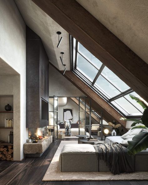 Loft Renovation, Loft House Design, Loft House, Attic Rooms, Luxury Loft, Loft Design, Berlin Germany, Ceiling Design, Amazing Architecture