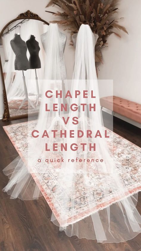 The Wedding Veil Shop - Handmade Bridal Veils in the U.K. | Chapel Length Vs Cathedral Length Veils 📏👰🏻‍♀️ When it comes to veil lengths, this is a topic that pops up a LOT with brides who know… | Instagram Veil Lengths, Chapel Length Veil, Veil Length, Cathedral Length Veil, Long Veil, Cathedral Veil, Bridal Veils, Wedding Veils, Wedding Veil