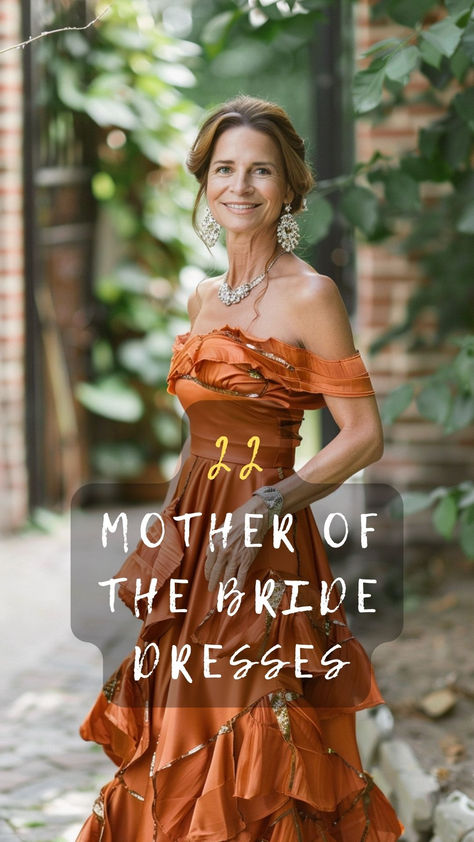 You deserve to shine! Click to discover 22 stunning mother of the bride dresses that will make you look fabulous. 👗💕 #WeddingFashion #MotherOfTheBride #ElegantDresses #WeddingPlanning #FashionTips Mother Of The Groom Dresses Chic, Western Mother Of Bride Dresses, Mother Of The Bride Dresses Outdoor Fall, Mother Of The Bride Dresses Vintage Rustic, Mother Of The Bride Autumn Wedding, Orange Mother Of The Bride Dress, Mother Of The Bride Dresses Summer Wedding, Mother Of Bride Dresses Fall Colors, Boho Wedding Mother Of The Bride