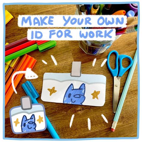 Make your own Work ID - Bluey Official Website Bluey Craft Ideas, Bluey Activities, Bluey Diy, Bluey Birthday, Math Literacy, Preschool Themes, Camping Crafts, Fun Activities For Kids, Easy Kids