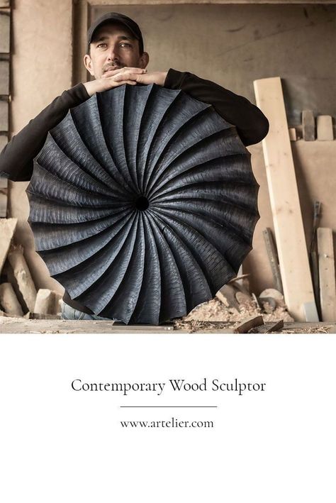 Abstract Wood Carving Sculpture, Abstract Wood Art, Art Sculpture Ideas, Round Wood Art, Hand Carving Wood, Wooden Sculpture Art, Wall Wood Art, Wood Carving Wall Art, Art Sculpture En Bois