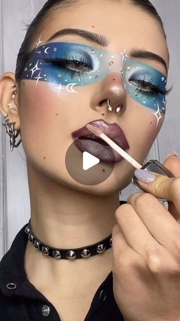 Telescopic Lift Mascara, Butterfly Palette, Tape Makeup, Space Panda, Space Makeup, Makeup Inspired, Make Up Inspo, Midnight Sky, Creative Makeup Looks