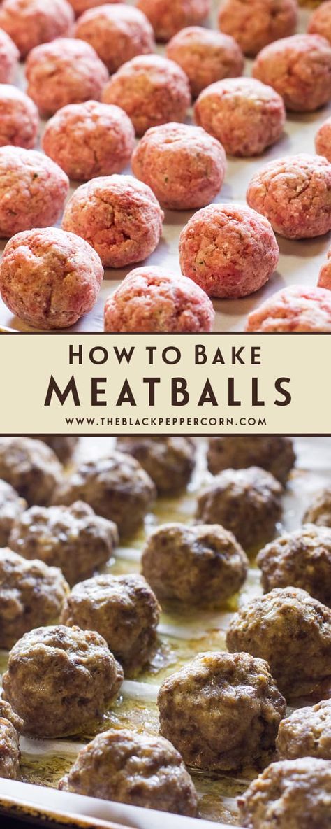 Sauce For Swedish Meatballs, Oven Meatballs Recipe, Cooking Meatballs, Meatballs In The Oven, Recipe For Meatballs, Oven Meatballs, Oven Baked Meatballs, Baked Meatball Recipe, Italian Meatballs Recipe