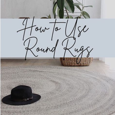 Round Rug Under Bed, Oval Rugs Living Room, Circle Rug Living Room, Rug Under Kitchen Table, Rug Rules, Rug Under Bed, Rugs Layout, Home Styling Tips, Round Rug Living Room