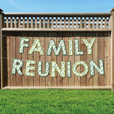 Family Reunion Decorations Outdoor, Family Gathering Decoration Ideas, Family Reunion Photo Backdrop, Decorations For Family Reunion, Family Reunion Backdrop Ideas, Family Reunion Decorating Ideas, Family Reunion Ideas Decorations, Reunion Decoration Ideas, Family Reunion Centerpiece Ideas