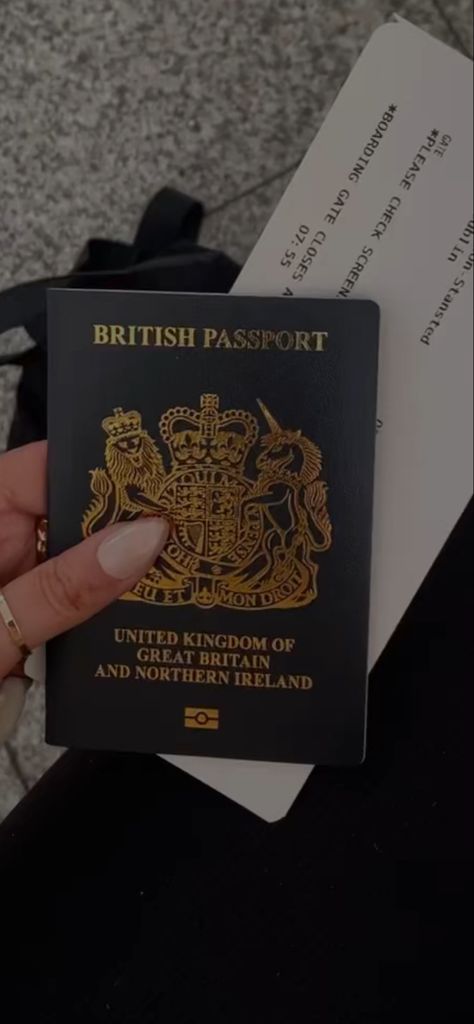 Passport flights holiday travel aesthetic British Passport Aesthetic, Lion Gate, 2024 Manifestations, Us Passport, Ssn Card, Uk Passport, Manifesting Board, International Passport, British Passport