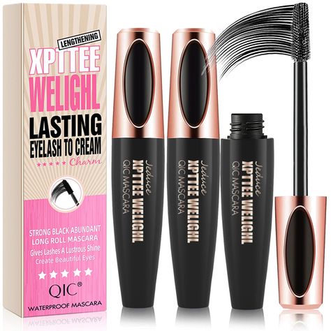 PRICES MAY VARY. ➤【4D Silk Fiber Lash Mascara】This 4D Silk Fiber Lash Mascara instantly creates feathery soft and long lash edges with just one swipe, allowing you to easily have beautiful, vivid, bold lashes that reveal the beauty of your eyes . Say goodbye to spidery, flaky and unnatural lashes. ➤【Waterproof and Smudge-proof】This waterproof mascara will keep your lashes free from flaking and fading for a day! A master formula that doesn't clump, flake, or smudge. Make sure your lashes stay gor Smudge Proof Mascara, Silk Fiber, Fiber Lash Mascara, Fiber Mascara, Mascara Waterproof, Lash Mascara, Mascara Lashes, Long Lashes, Waterproof Mascara