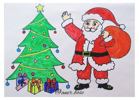 #kidsartwork #kidsdrawing #christmasdrawing #santaclaus #crayonart #oilpastels Santa Claus Drawing Art, Santaclaus Art Drawing, Kids Drawing Ideas, Santa Claus Drawing, Armenian Alphabet, Safety Poster, Christmas Drawings, Teaching Drawing, Shiva Pics