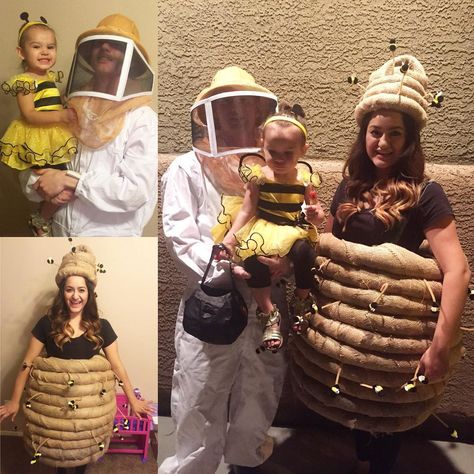 Lots of inspiration, diy & makeup tutorials and all accessories you need to create your own DIY Bee Hive Costume for Halloween. Beehive Costume Diy, Honey Bear Costume, Diy Beehive Costume, Diy Beekeeper Costume, Diy Bee Hive Costume, Honey Bee Costume Diy, Family Bee Costumes, Honey Pot Costume Diy, Diy Bee Costume Women