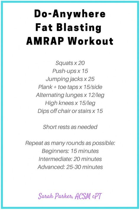 At-Home And Gym Workouts For Women - This AMRAP workout can be done just about anywhere whether you are at home, in the gym, park, track or apartment get it in.  #workoutforwomen #workouts #exercise #gymlife #workoutsforwomen #athomeworkoutsforwomen #athomeworkouts #athomeworkoutsforwomen #totalbodyworkoutforwomen Fat Burning Home Workout, Fitness Accountability, Crossfit Workouts At Home, Amrap Workout, Workout Hiit, At Home Workouts For Women, Workouts For Women, Gym Weights, Gym Workouts Women