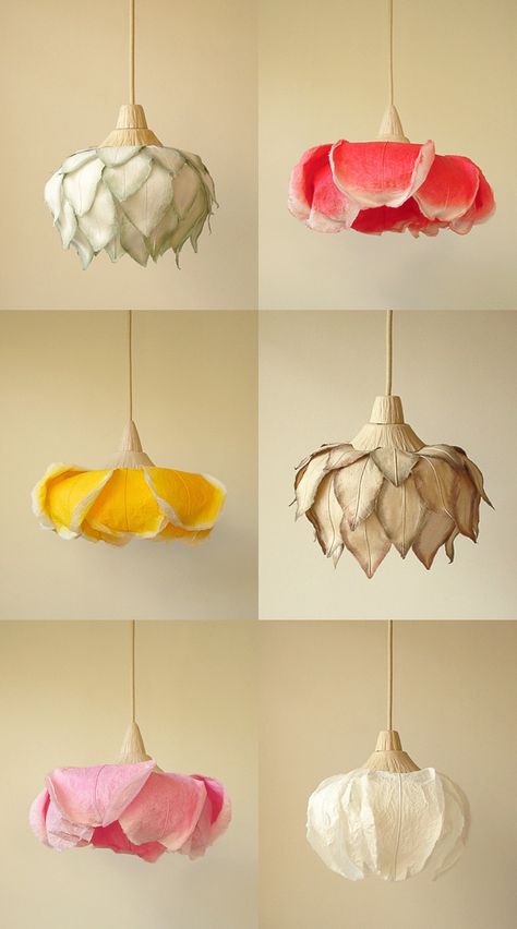 Sachie Muramatsu, Luminaria Diy, Paper Lamps, Paper Lantern Decor, Diy Lampe, Deco Luminaire, Current Obsession, Flower Lamp, Paper Mache Crafts