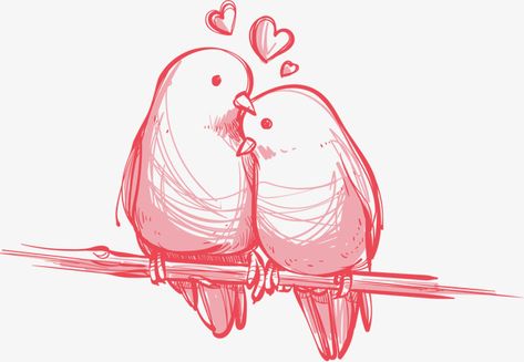 vector,hand painted,lovebirds,wedding,hand,painted,love vector,birds vector,hand-painted vector Love Bird Illustration, Lovebirds Illustration, Illustration Love Romantic, Love Bird Drawing, Love Birds Illustration, Tattoos Parejas, Love Bird Tattoo Couples, Love Birds Drawing, Travel Graphics