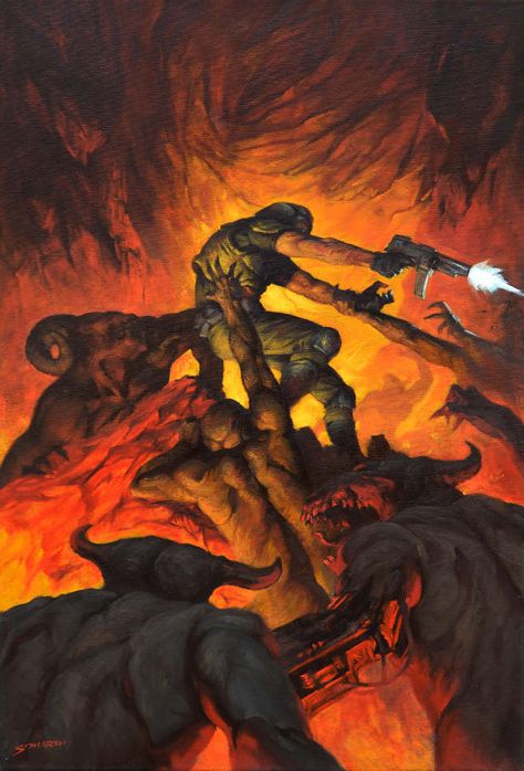 Sidharth Chaturvedi, Doom 1993, Doom Videogame, Doom 2, Doom 3, Doom Game, Doom Eternal, Concept Art World, Foto Poses