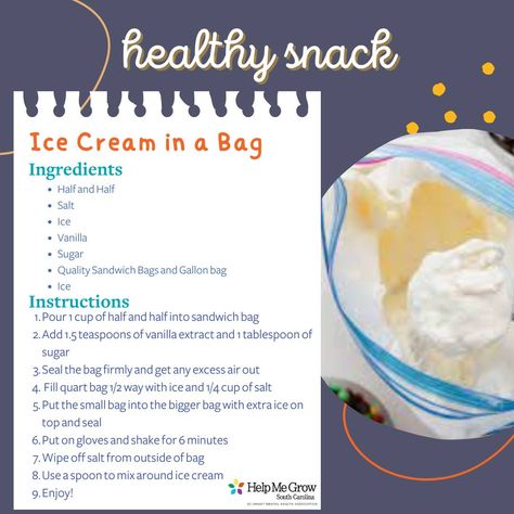 Let's cool down from the heat with ice cream in a bag! This is a quick and easy recipe to try out this summer! Make Ice Cream In A Bag, Ice Cream In A Bag, Making Homemade Ice Cream, Homemade Ice Cream Recipes, Sandwich Bags, Make Ice Cream, Vanilla Sugar, How To Make Homemade, Homemade Ice Cream