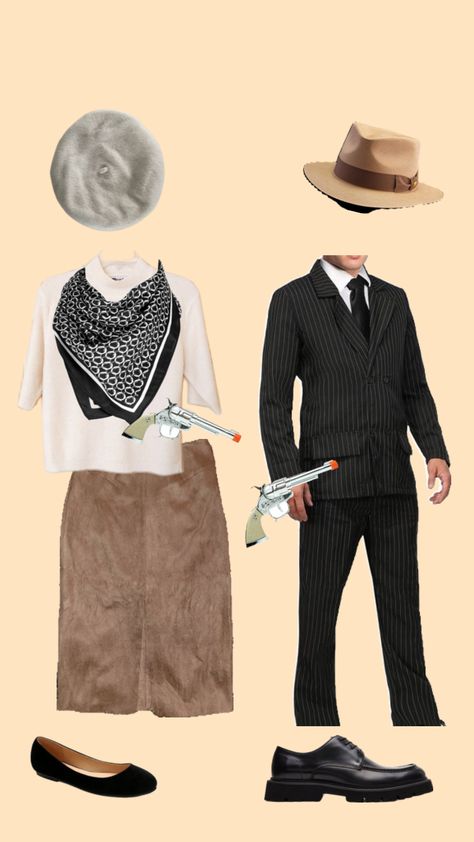 Bonnie and Clyde #halloween #costumeideas #couples #inspo #explorepage Bonnie And Clyde Costume, Bonnie And Clyde Halloween, Bonnie And Clyde Halloween Costume, Bonnie And Clyde, Couples Costume, Spooky Szn, Costume Inspo, Bonnie N Clyde, Couples Costumes