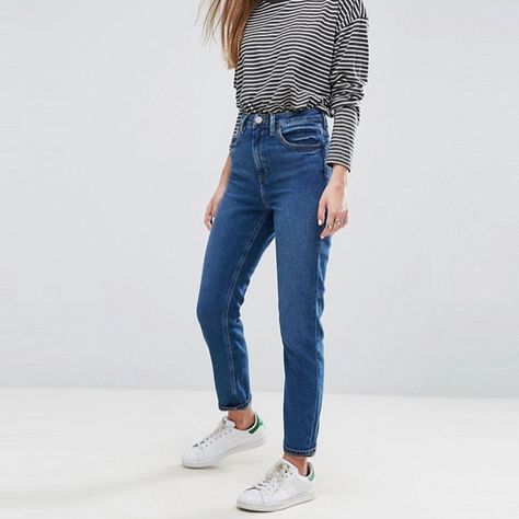 Style Année 80, Slim Mom Jeans, Mama Jeans, Trendy Swimwear, Outfit Jeans, Asos Curve, Jeans Mom, Jeans Outfit, Mode Online