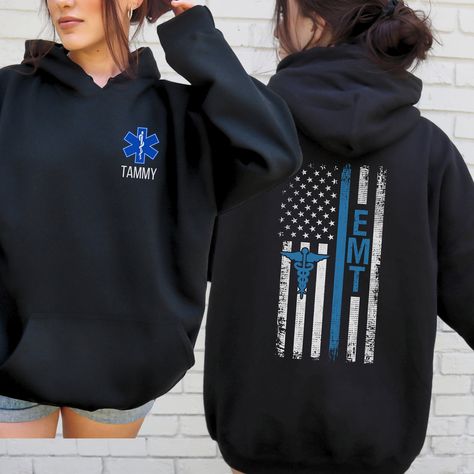 Emt Uniform Woman, Ems Shirts Designs, Emt Women Outfit, Emt Gift Ideas, Female Emt, Future Paramedic, Ems Gear, Emt School, Emt Life