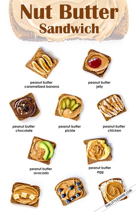 10 Delicious and Healthy Nut Butter Sandwich Recipes with Only 2 Ingredients - The Little Shine Healthy Nut Butter, Healthiest Nut Butter, Homemade Nutella Recipes, Healthy Food Quotes, Peanut Butter Chicken, On The Go Breakfast, Peanut Butter Toast, Butter Sandwich, Peanut Butter Nutella