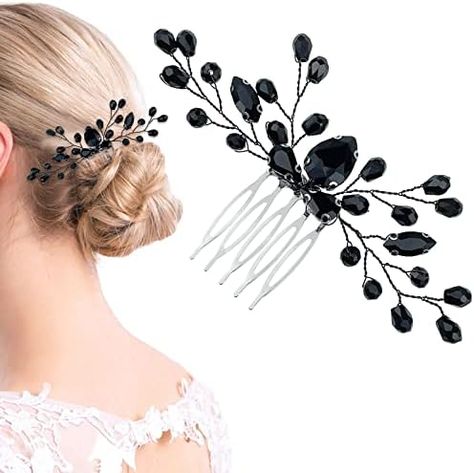 Black Rhinestone Bridal Hair Comb Vintage Onyx Teardrop Small Headpiece Crystal Decorative Wedding Hair Combs Bridal Side Combs Accessories for Women Check more at https://uk.productsoffer.in/black-rhinestone-bridal-hair-comb-vintage-onyx-teardrop-small-headpiece-crystal-decorative-wedding-hair-combs-bridal-side-combs-accessories-for-women/ Wedding Hair Combs, Wedding Sides, Side Comb, Vintage Hair Combs, Black Bridal, Crystal Headpiece, Bride Hair, Hair Comb Wedding, Rhinestone Bridal