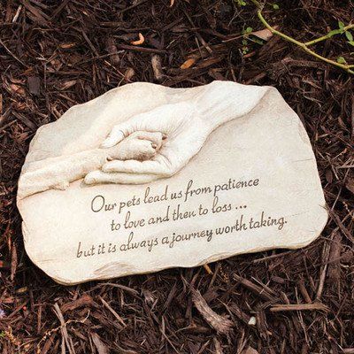 Evergreen Enterprises Paw in Hand Devotion Garden Stone - http://www.thepuppy.org/evergreen-enterprises-paw-in-hand-devotion-garden-stone/ Paw In Hand, Garden Memorial, Pet Memorial Garden, Memorial Garden Stones, Evergreen Garden, Pet Memorial Stones, Garden Plaques, Garden Stepping Stones, Garden Steps