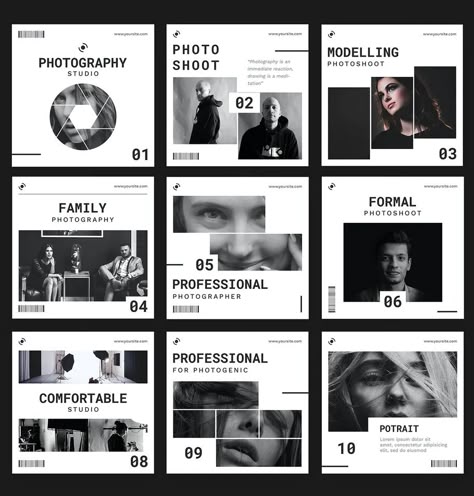 Instagram Feed For Designers, Instagram Ad Template, Photography Social Media Design, Photography Feed Instagram, Portfolio Instagram Feed, Instagram Feed Photography, Instagram Post Design Minimalist, Graphic Designer Instagram Feed, Instagram Feed Layout Design